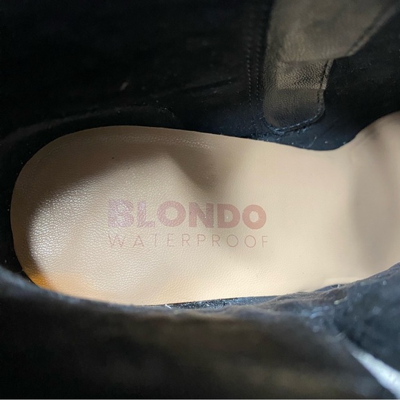 New! Blondo Noor Black Leather Almond Toe Bootie 6 1/2 M - Picture 13 of 15